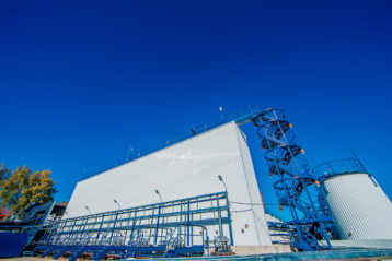 Gazprom Installs Square Storage Tanks