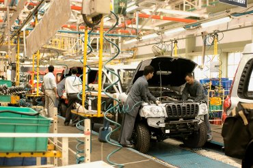 SUV assembly line in India
