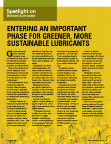 Spotlight on Bio-based Lubricants